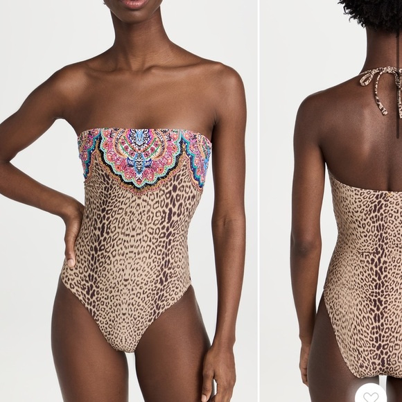 PQ Swim Brown and Pink One Piece Swimsuit